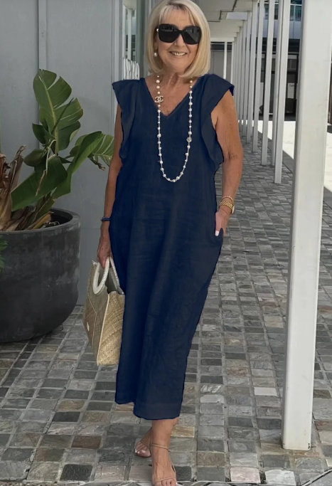 Braelyn - Freizeitkleid aus Baumwolle und Leinen