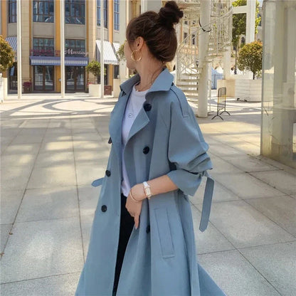 Yael - trendiger Zweireiher-Trenchcoat