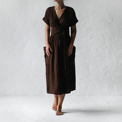 Avah - Elegantes Kleid mit V-Ausschnitt