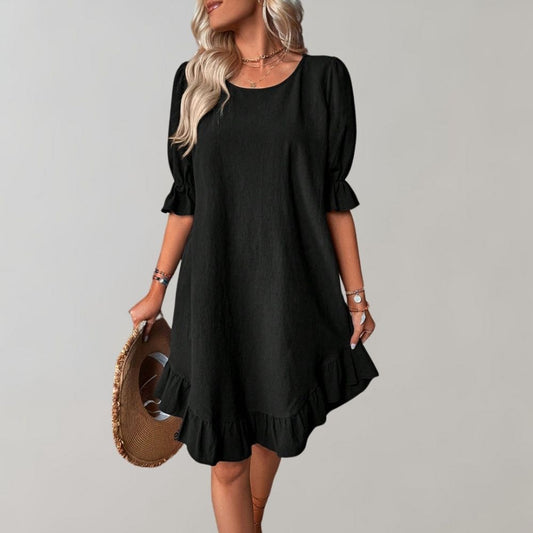 Freizeitkleid mit Puffärmeln