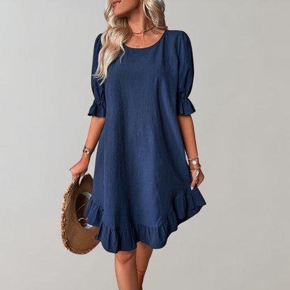Freizeitkleid mit Puffärmeln