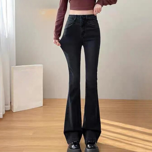 AIJA - Schwarze Schlaghosen für Frauen