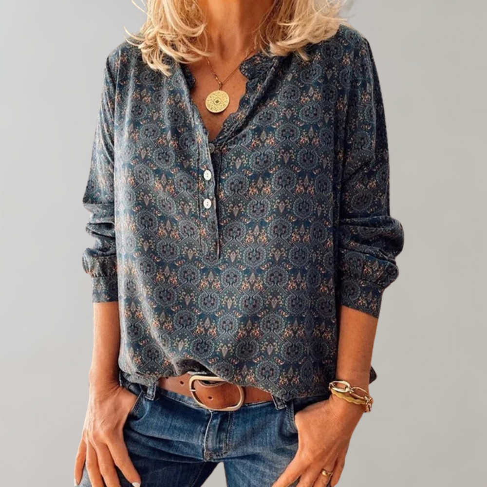 AMANDA | Klassische Vintage-Damenbluse