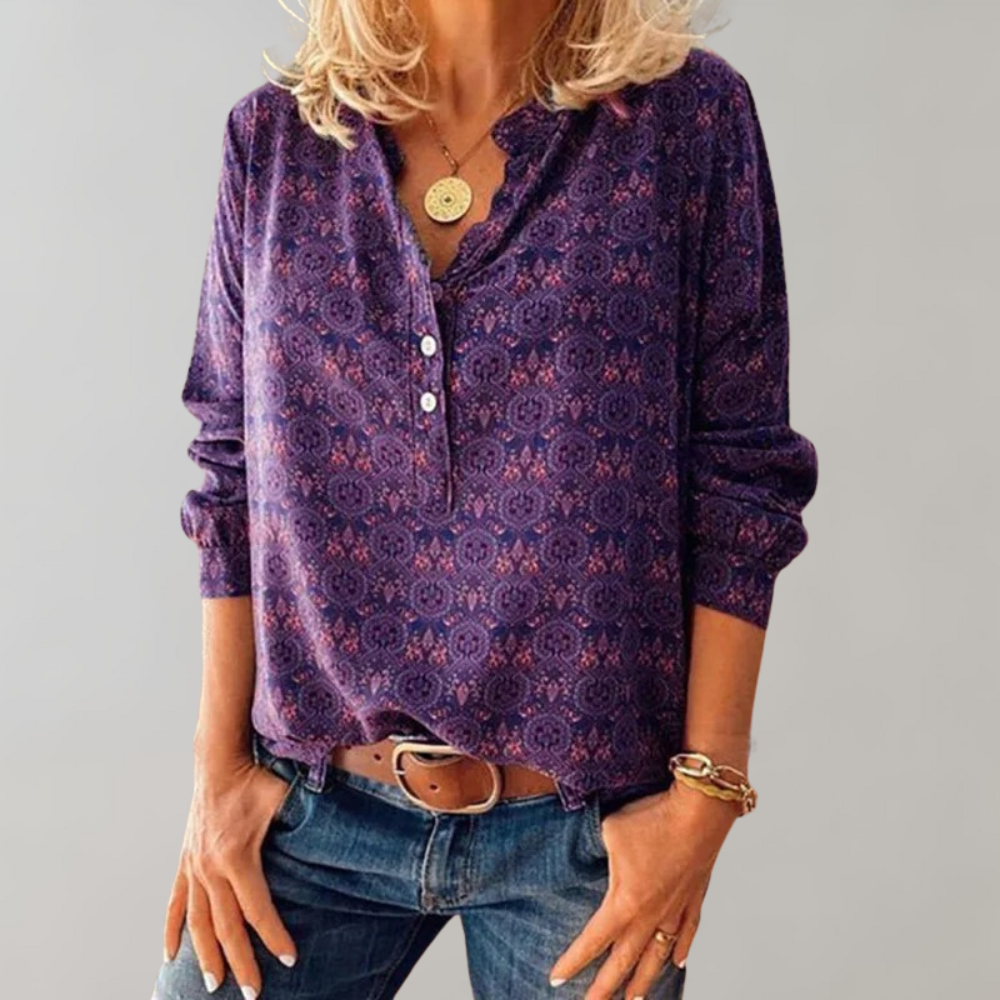AMANDA | Klassische Vintage-Damenbluse