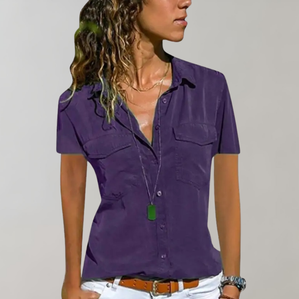 Helen - Bluse mit Knopfverschluss für Frauen - Modern & Bequem