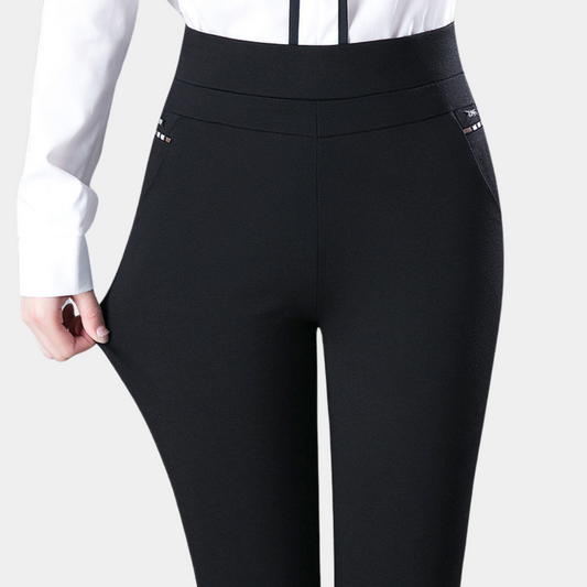 Margot | Hochtaillierte Stretch-Hose | Elegante Passform | Bequemer Stoff