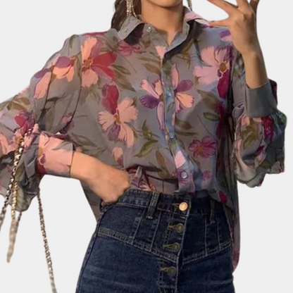 DIANNE | Damenbluse mit Blumenmustern