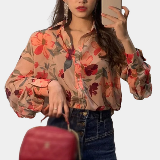 DIANNE | Damenbluse mit Blumenmustern