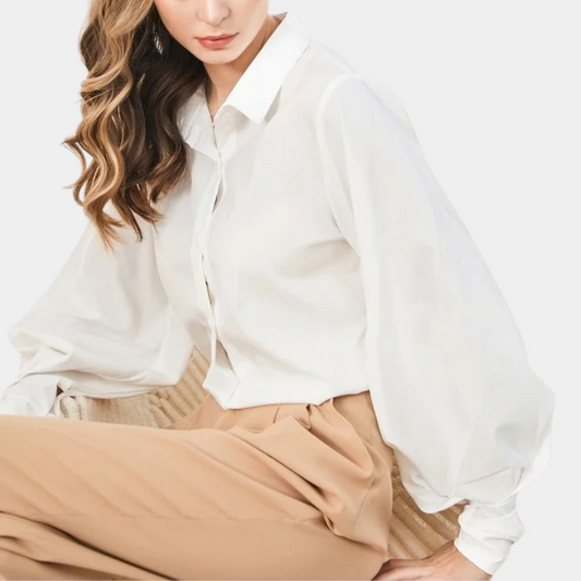 Oceane - Elegante Damenbluse mit Bishop-Ärmeln