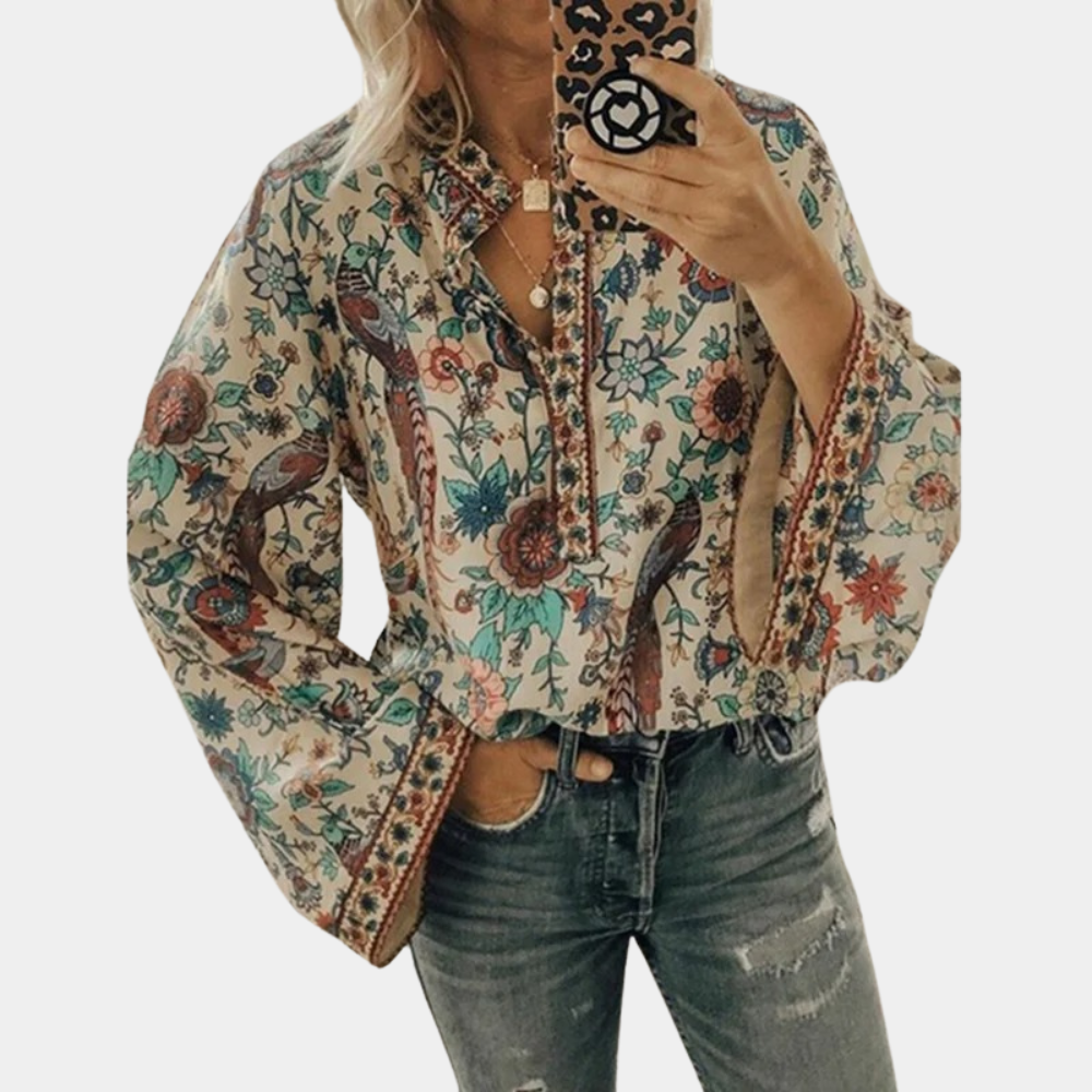 Cynthia - Bluse mit Blumenmuster für Frauen