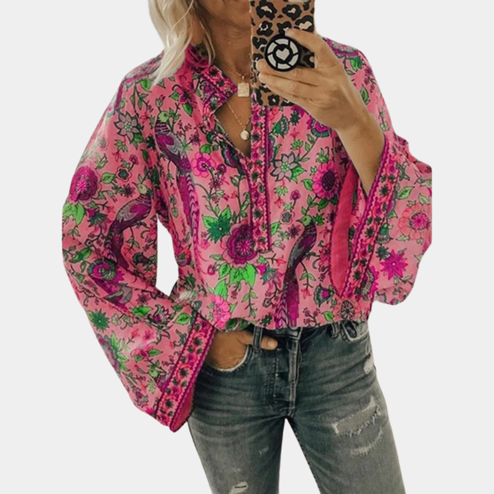 Cynthia - Bluse mit Blumenmuster für Frauen