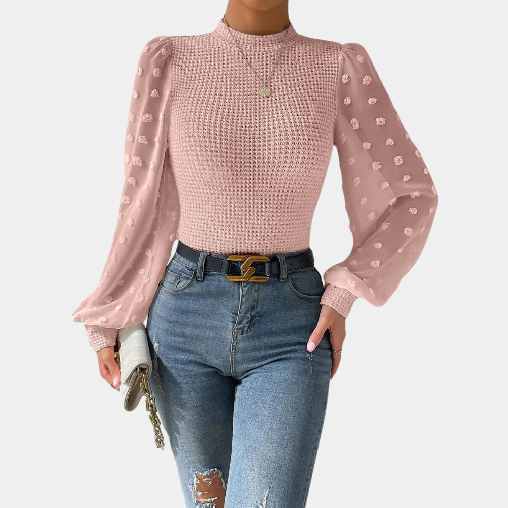 Gabriele - Elegante Damenbluse mit Puffärmeln