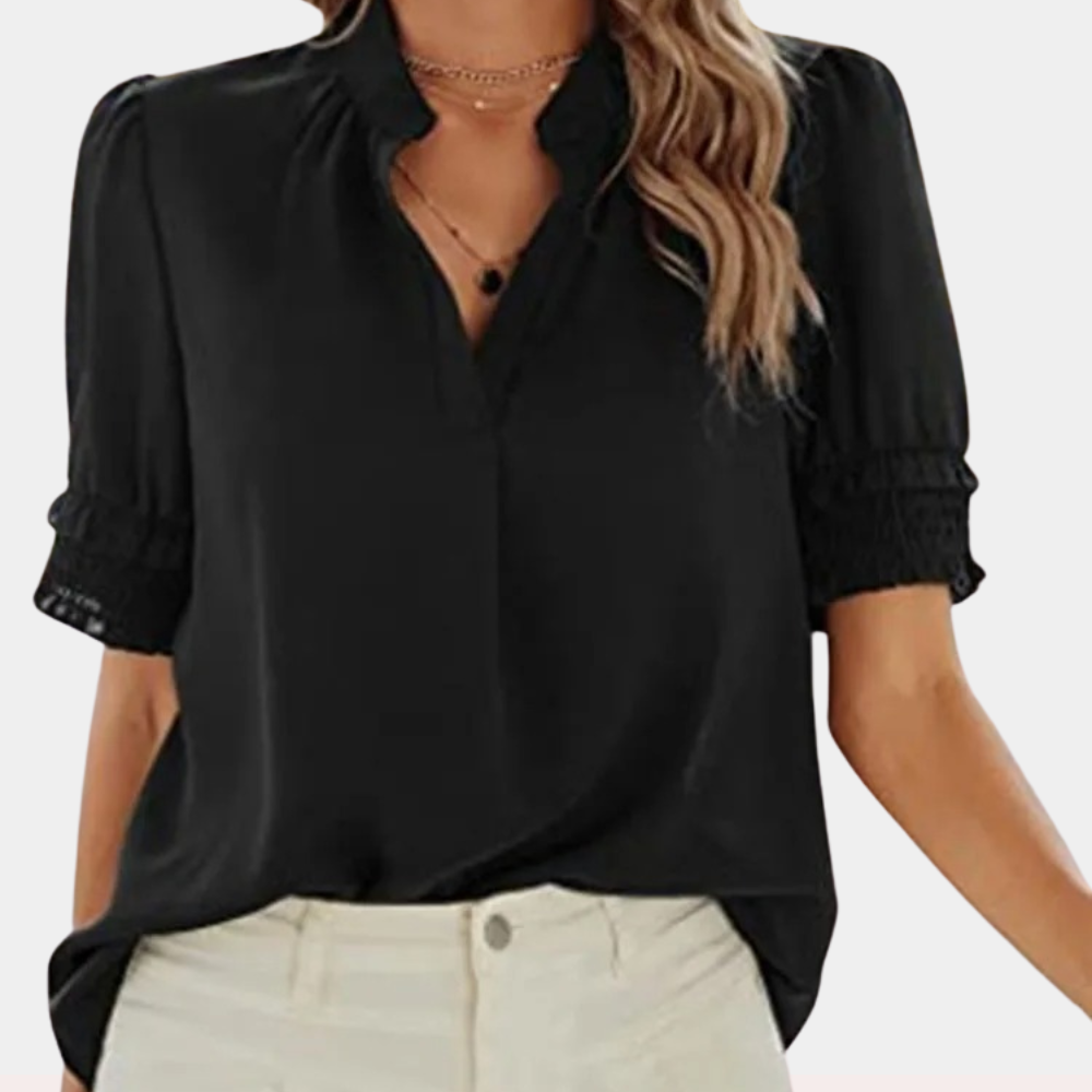 DAISY | Basic Bluse mit V-Ausschnitt für Frauen