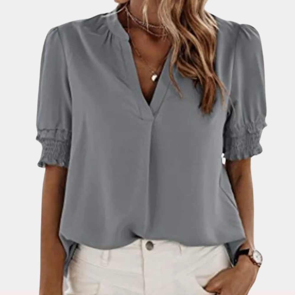 DAISY | Basic Bluse mit V-Ausschnitt für Frauen