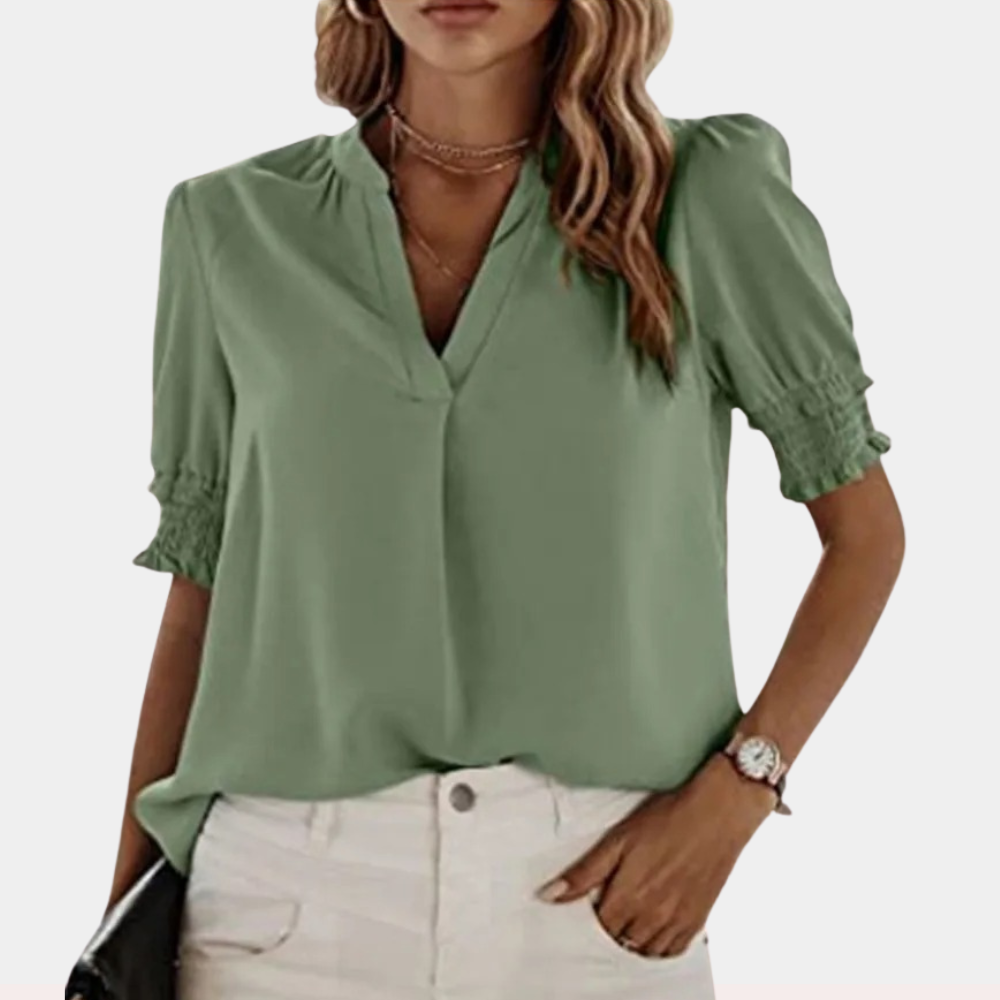 DAISY | Basic Bluse mit V-Ausschnitt für Frauen