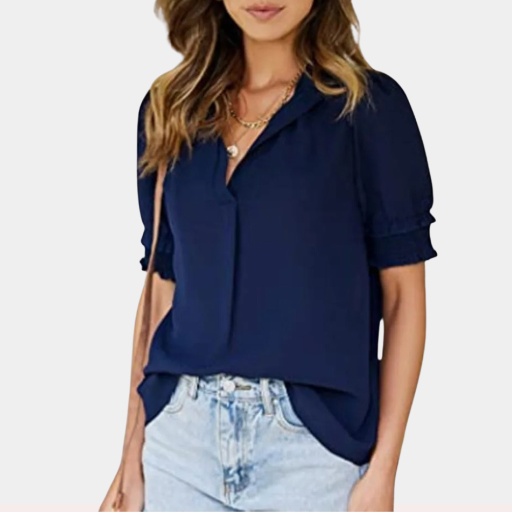 DAISY | Basic Bluse mit V-Ausschnitt für Frauen