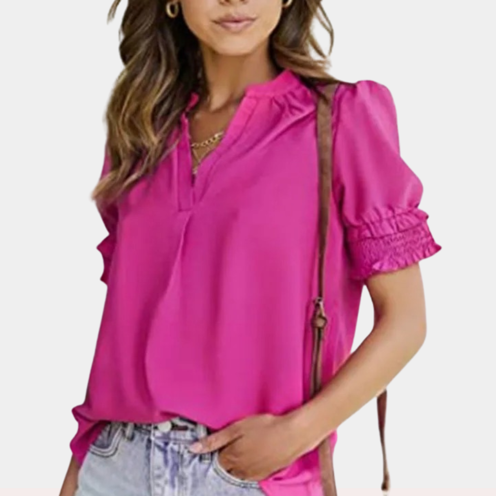 DAISY | Basic Bluse mit V-Ausschnitt für Frauen