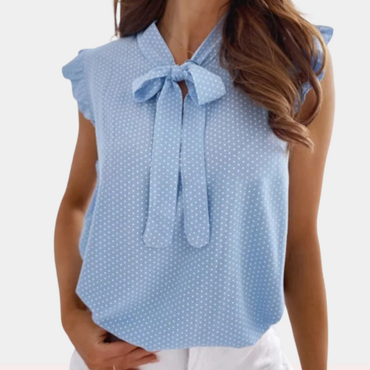Bella - Stylische Sommerbluse mit Schleifenkragen