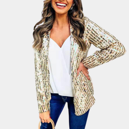 MELANIE | Stylischer Glitzer-Blazer für Frauen