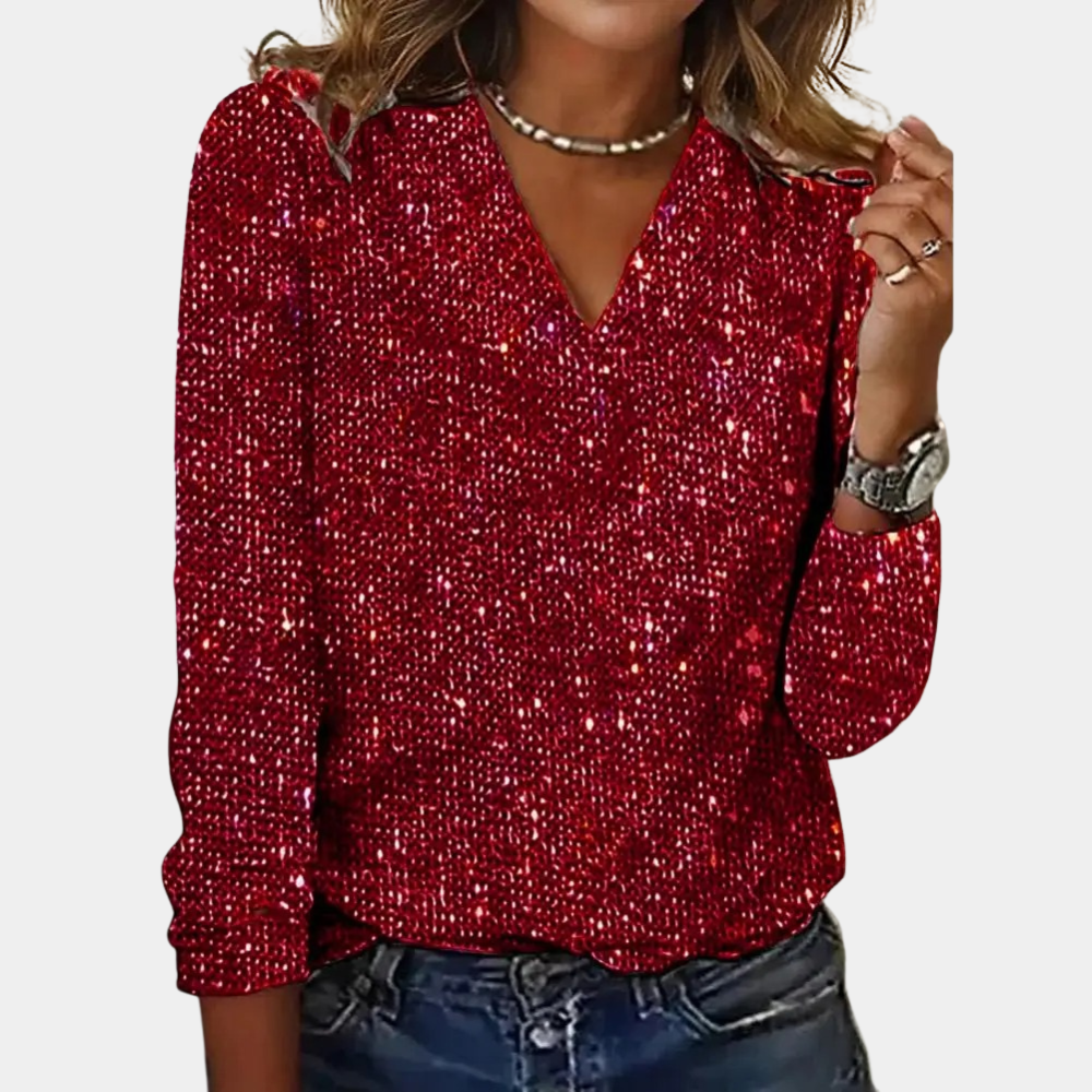 Louaya - Elegantes Damen-Top mit Glitzer