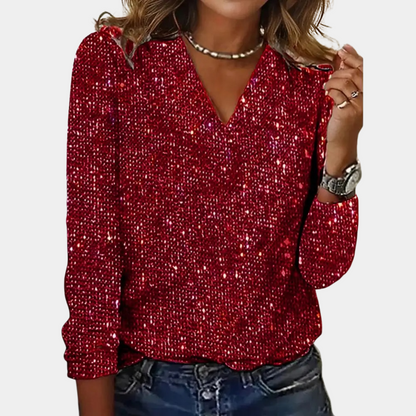 Louaya - Elegantes Damen-Top mit Glitzer