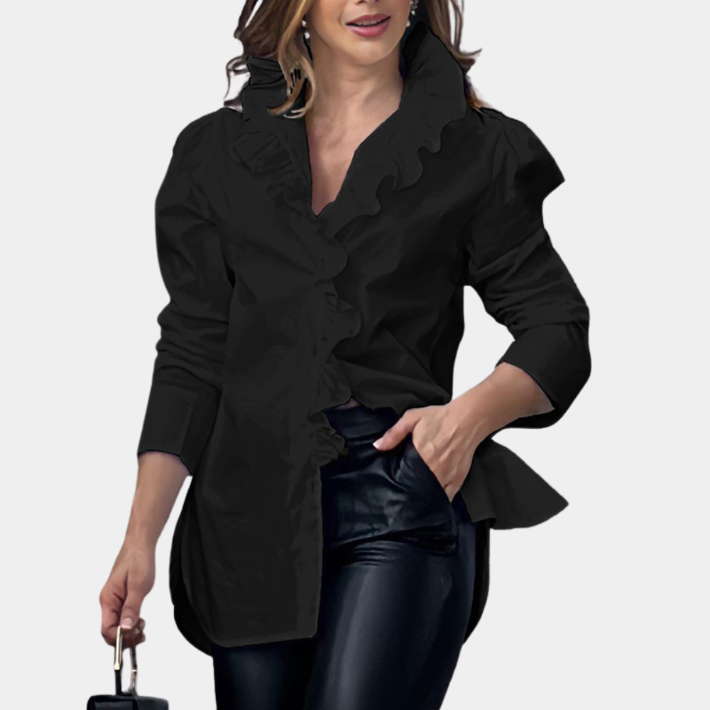 Clotilda - Elegante Damenbluse mit Rüschen