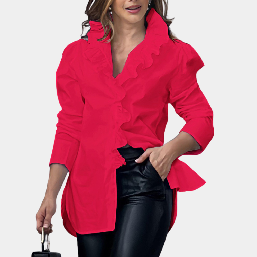 Clotilda - Elegante Damenbluse mit Rüschen