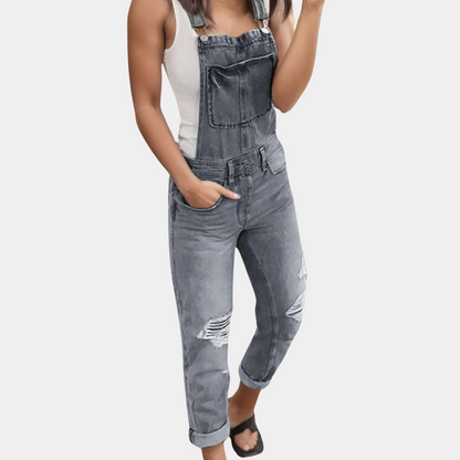 Camille - Zerrissene Jeanslatzhose
