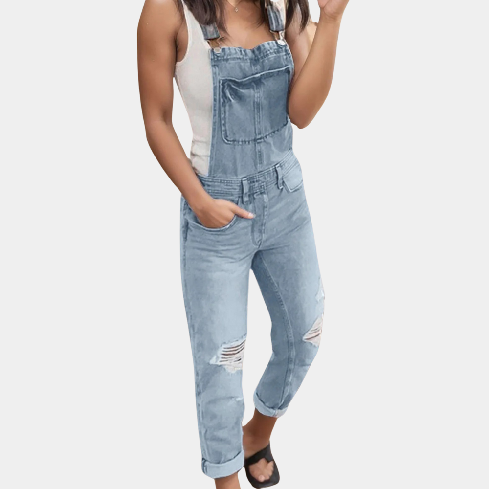 Camille - Zerrissene Jeanslatzhose