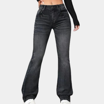 Hosen mit hoher Taille und weiten Beinen für Frauen