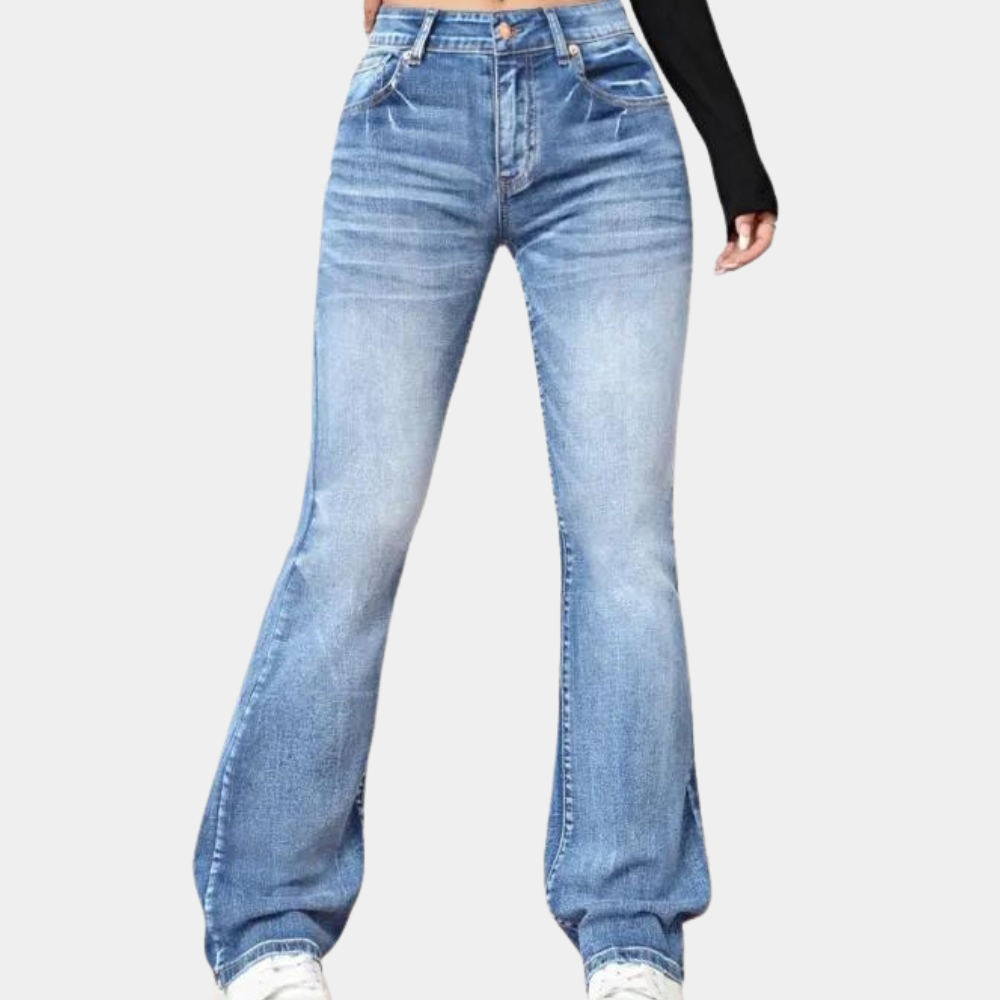 Hosen mit hoher Taille und weiten Beinen für Frauen