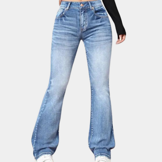 Hosen mit hoher Taille und weiten Beinen für Frauen