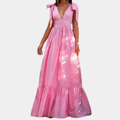 Stilvolles Damenkleid mit Schleifen