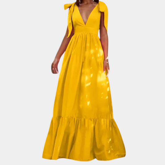 Stilvolles Damenkleid mit Schleifen