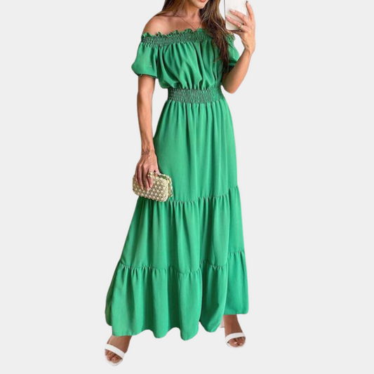 Elegantes schulterfreies Maxikleid für Frauen
