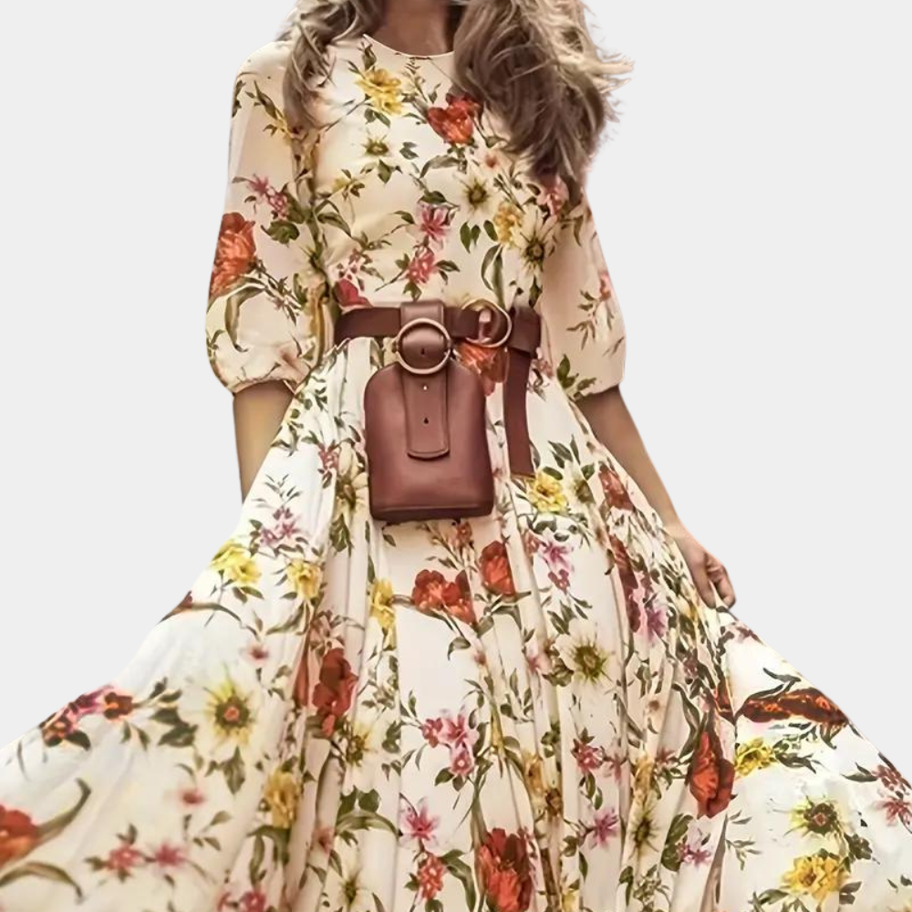 Elegantes geblümtes Maxikleid für Frauen