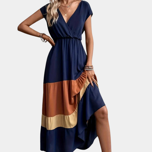 Linda - Lässiges Kleid mit V-Ausschnitt für Damen