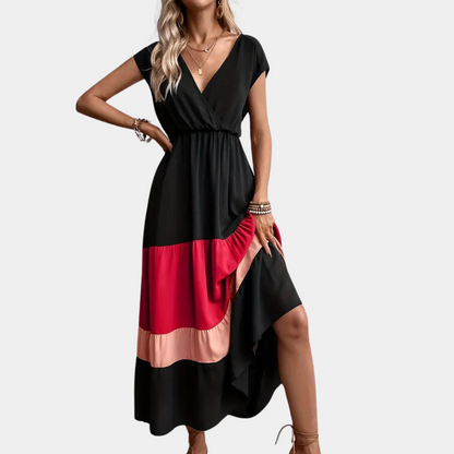 Linda - Lässiges Kleid mit V-Ausschnitt für Damen