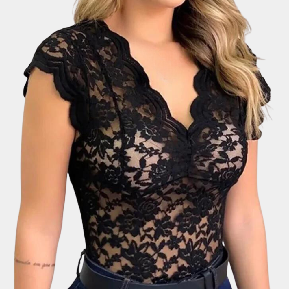 Dora - Spitzenbluse für Frauen - Klassisch & bequem