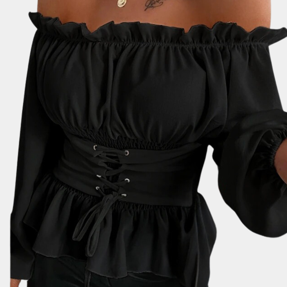 Elegante schulterfreie Bluse für Frauen