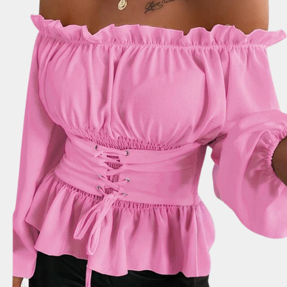Elegante schulterfreie Bluse für Frauen