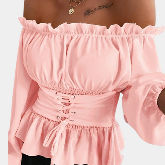 Elegante schulterfreie Bluse für Frauen
