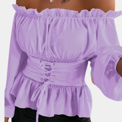 Elegante schulterfreie Bluse für Frauen