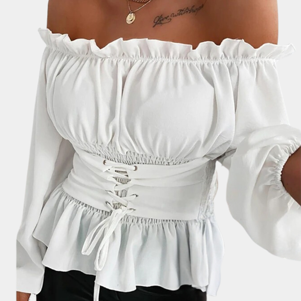 Elegante schulterfreie Bluse für Frauen