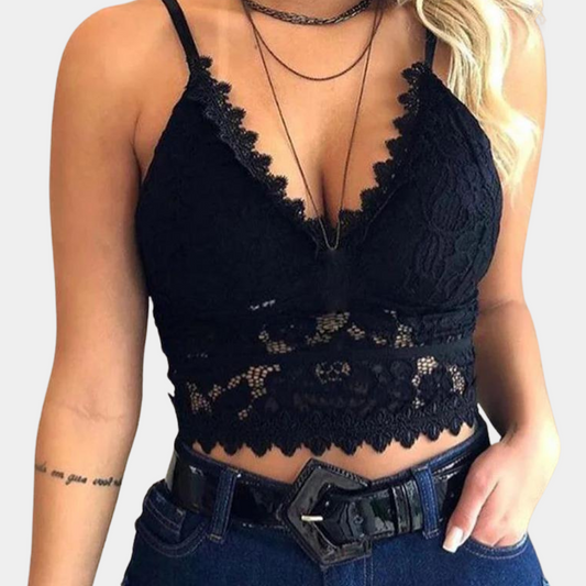 Modisches Damen-Top aus floraler Spitze