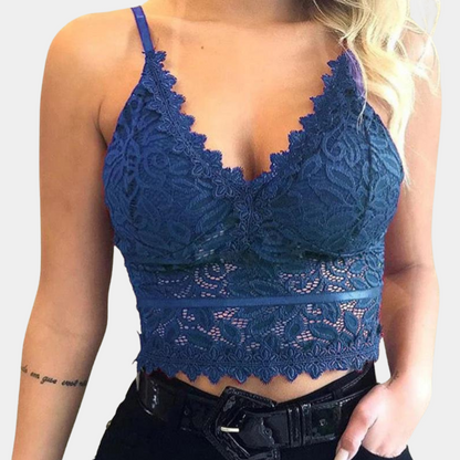 Christina - Spitzen-Crop-Top für Frauen - Elegant & leicht