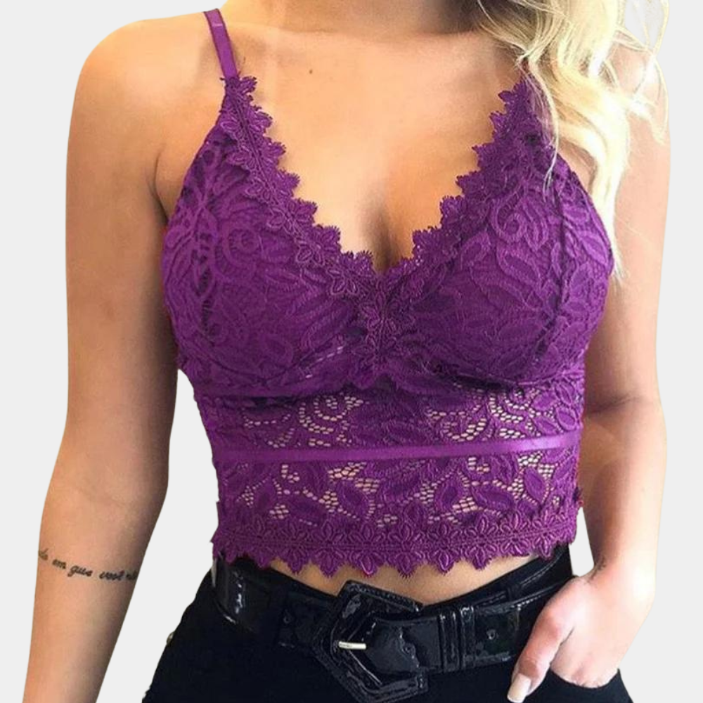 Christina - Spitzen-Crop-Top für Frauen - Elegant & leicht