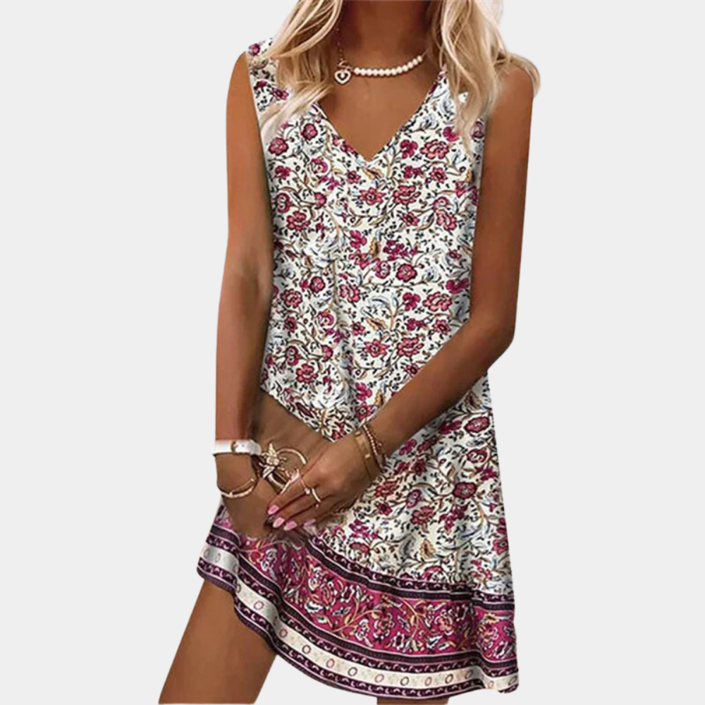 Lässiges geblümtes Strandkleid für Frauen