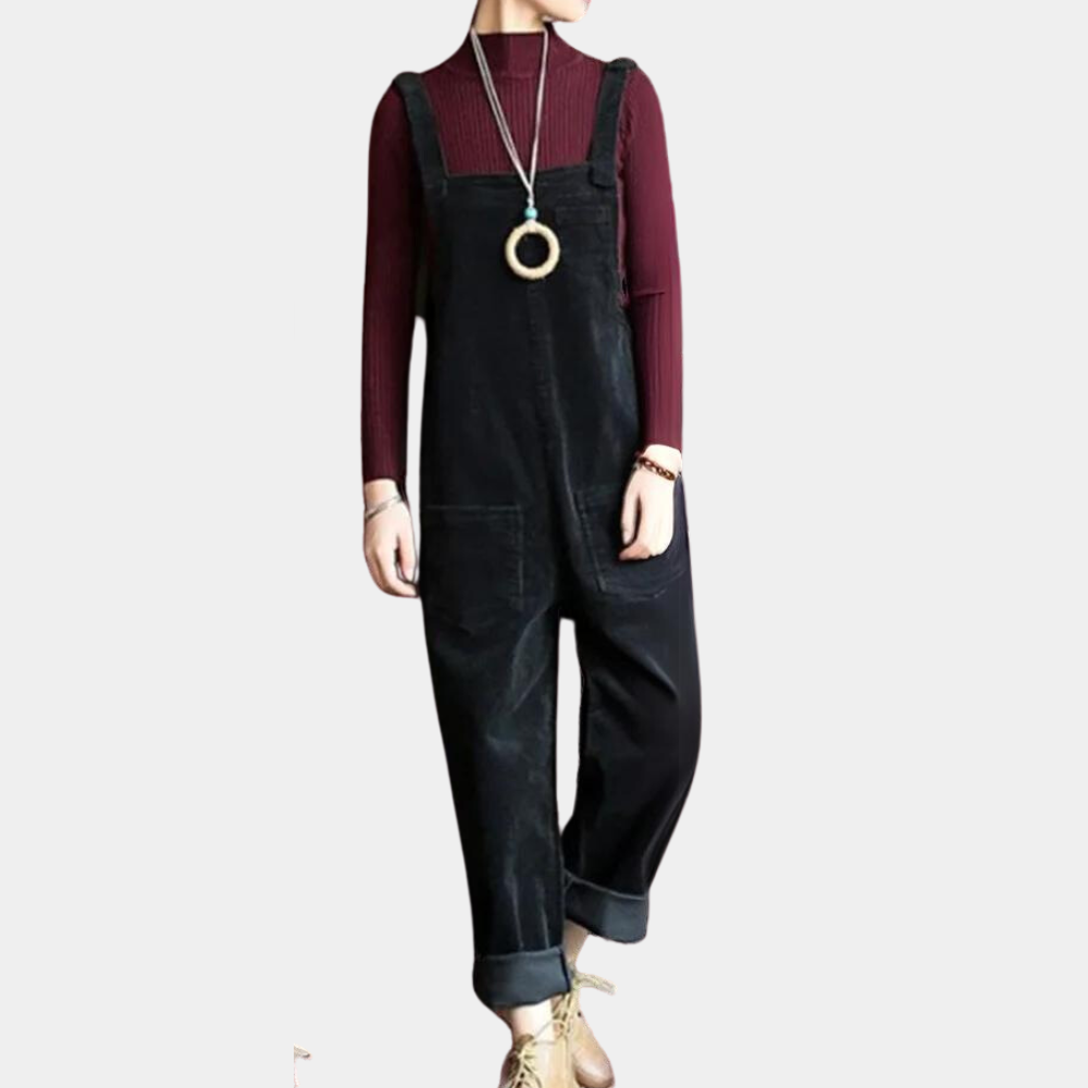 Lässiger Cordsamt-Overall für Frauen