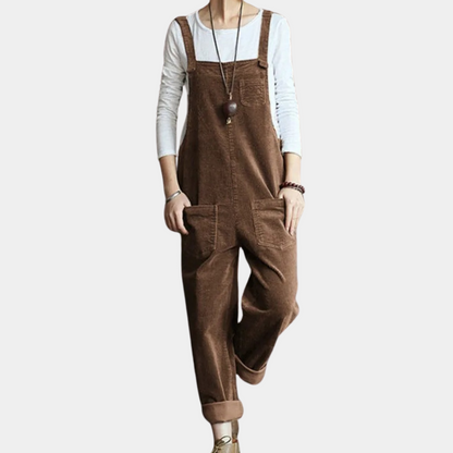 Lässiger Cordsamt-Overall für Frauen
